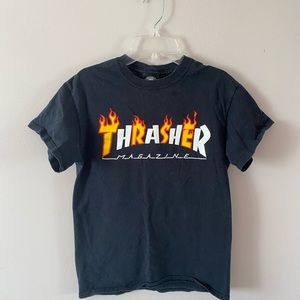 Thrasher Mag Flame Black T-Shirt